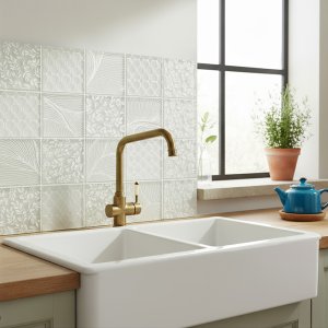 Blossom White Glass Tiles